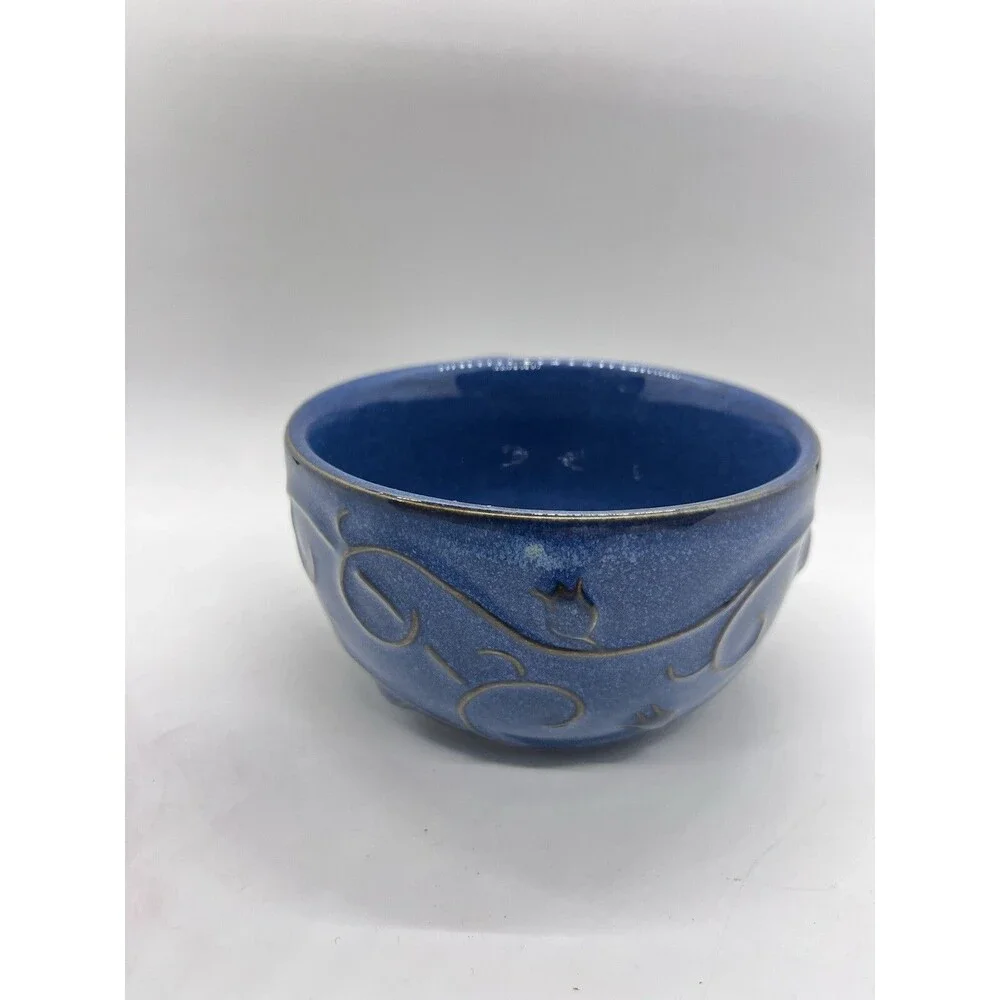 Pier 1 Blue Stoneware Coffee Mug